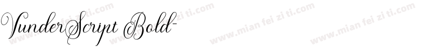 VunderScript Bold字体转换